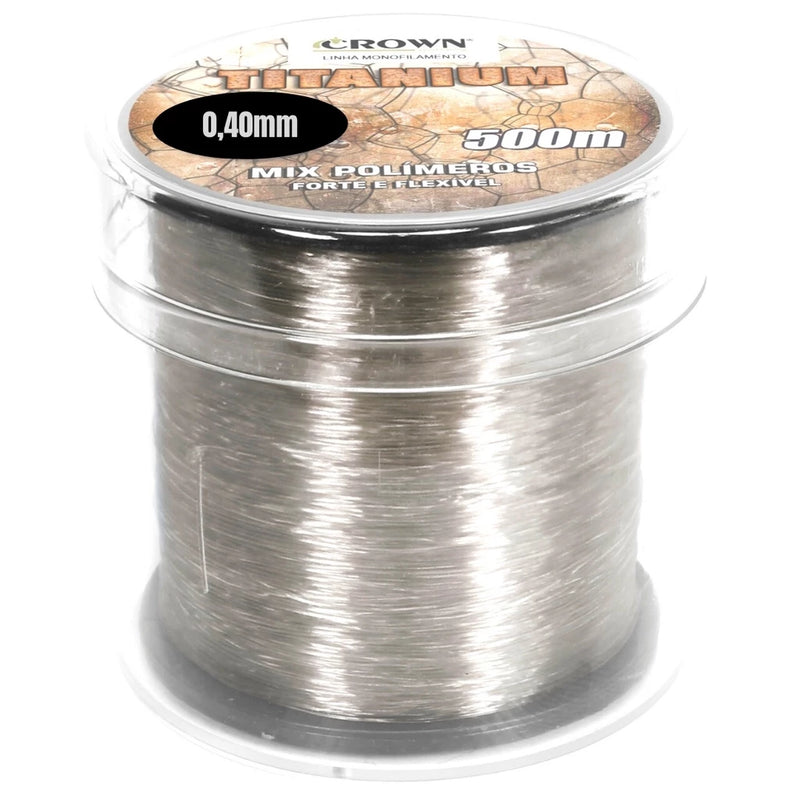 Linha P/ Pesca Titanium 500m Crown Forte E Flexível