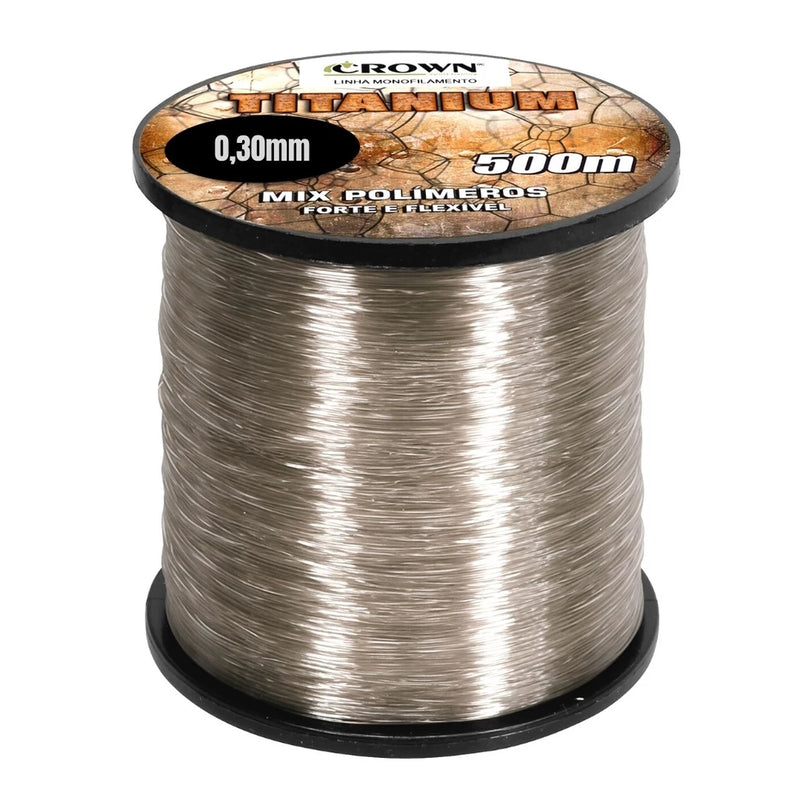 Linha P/ Pesca Titanium 500m Crown Forte E Flexível