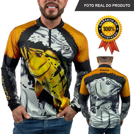 Camisa de Pesca Proteção Solar Uv50